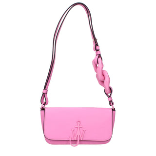 JW Anderson Pink Leather Shoulder Bag with Adjustable Handle