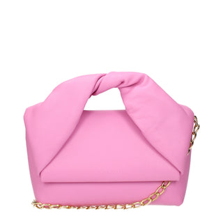Jw Anderson Pink Leather Handbag with Removable Shoulder Strap