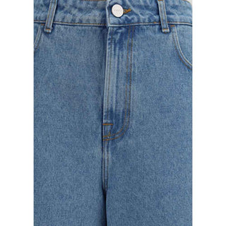 Rohe Blue Cotton Relaxed Fit Jeans
