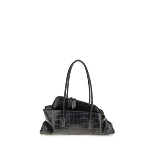 The Attico Black Calf Leather Bos Taurus Shoulder Bag