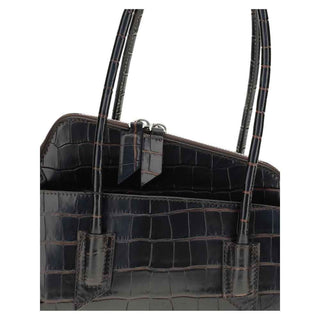 The Attico Black Calf Leather Bos Taurus Shoulder Bag