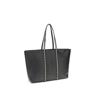 Valentino Garavani Medium Rockstud Tote Bag in Garnet Leather