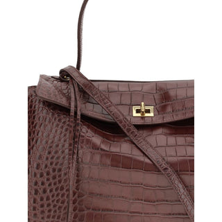 Balenciaga Crocodile-Effect Leather Rodeo Medium Handbag