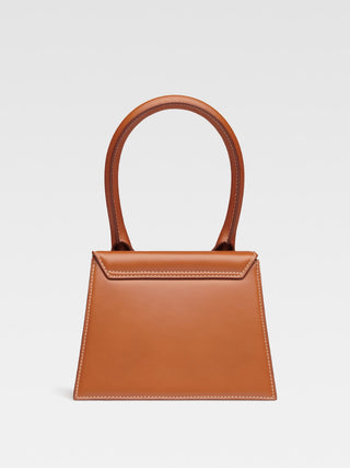 Jacquemus Le Chiquito Moyen Brown Bag with Gold Hardware