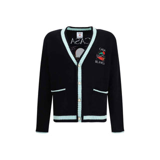 Casablanca Merino Wool embroidered Cardigan