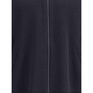 Thom Browne Double Face Full Zip Up Cardigan In Meri