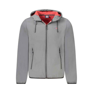 Norway 1963 Gray Polyester Men's Hooded Jacket