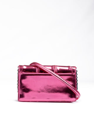 Ferrari Metal Pink GT Patent Leather Chain Bag