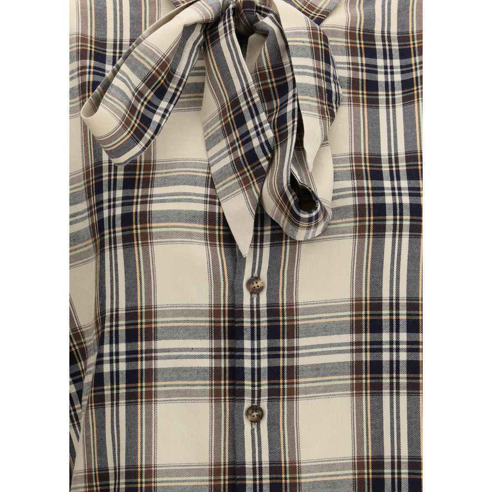 Saint Laurent Tartan lavallière Shirt