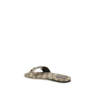 Gucci Beige Cotton Sandals