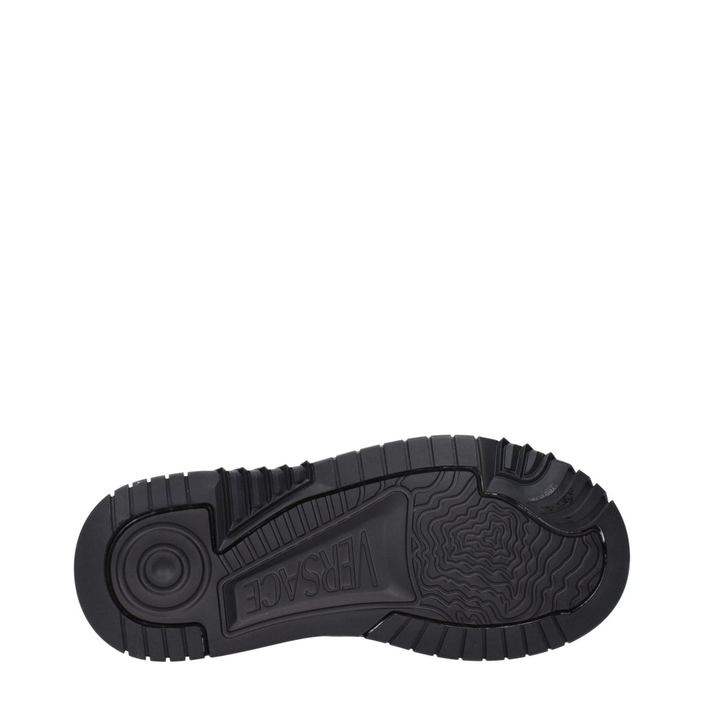 Versace Black Leather Chunky Sneakers