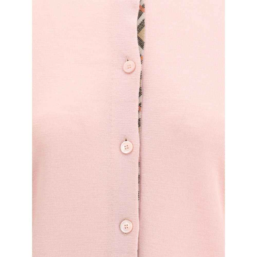 Burberry Check collar wool Cardigan