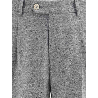 Brunello Cucinelli Wool and cashmere buttoned grisaille Suit