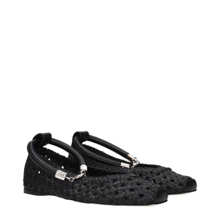 Max Mara Black Leather Ballet Flats