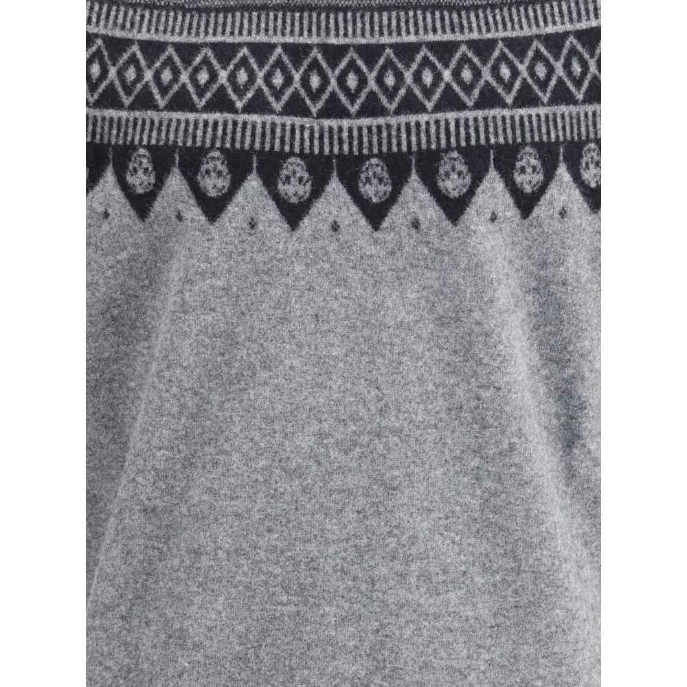 Alexander McQueen Jacquard pattern with skulls Sweater