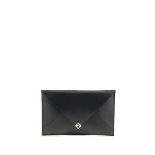 Fendi Large Squared FF Pouch in Black Leather