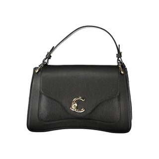 Coccinelle Black Leather C-Me Handbag with Adjustable Strap