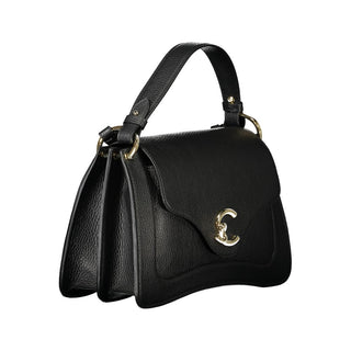 Coccinelle Black Leather C-Me Handbag with Adjustable Strap