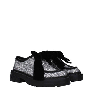 Jimmy Choo Gray Plastic Slip-On Loafers
