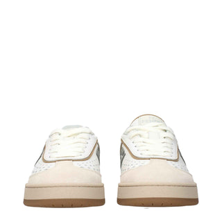 Fendi White Leather Low Tops