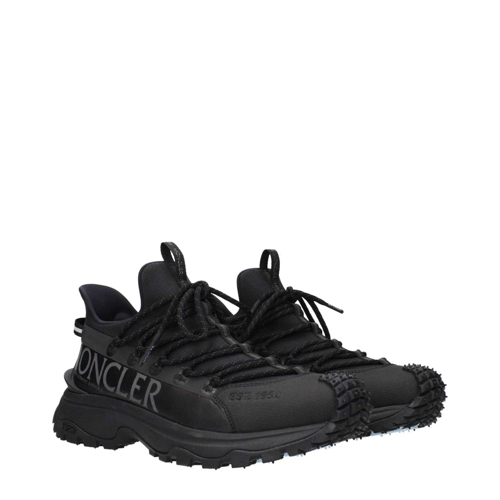 Moncler Black Fabric Athletic Sneakers