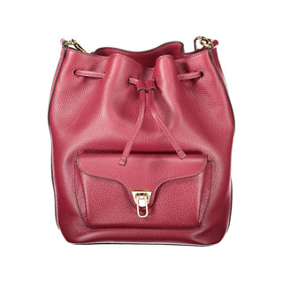 Coccinelle Purple Leather Beat Generatio Bucket Bag