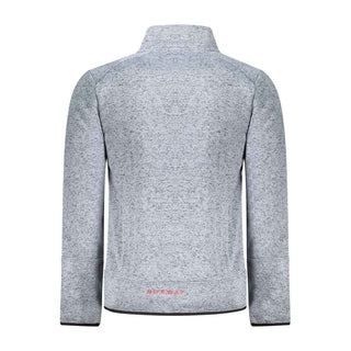 Norway 1963 Blue Polyester Men Sweater With Pockets and Zipper Detail