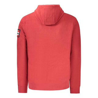 Norway 1963 Red Polyester Men's Hooded Sweater