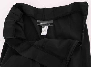 BENCIVENGA Black Stretch Straight Fit Dress Trousers Pants