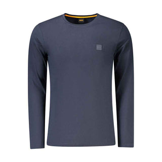 Hugo Boss Blue Cotton Men T-Shirt