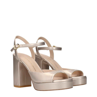 Stuart Weitzman Beige Leather Platforms