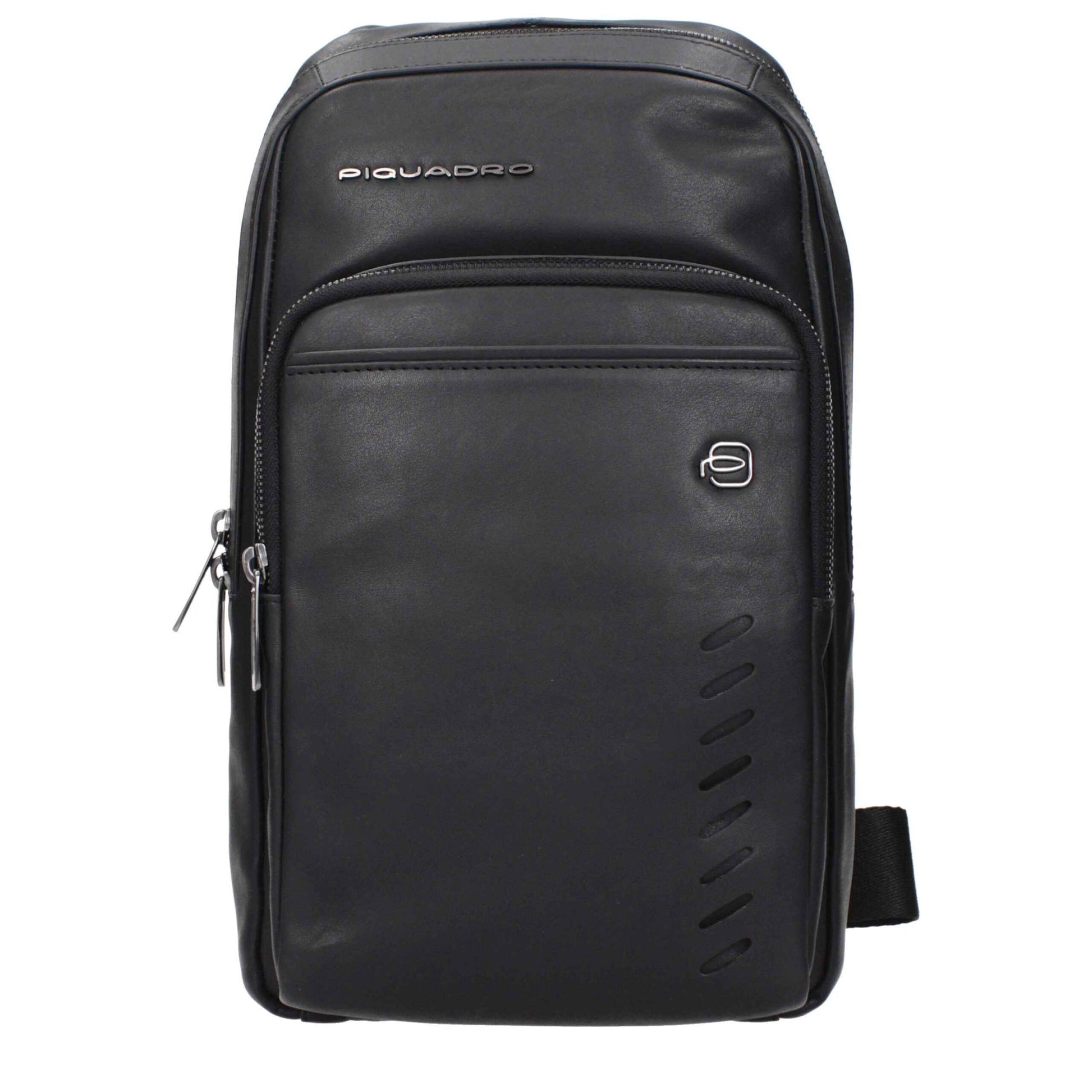 Piquadro Black Leather Crossbody Bags