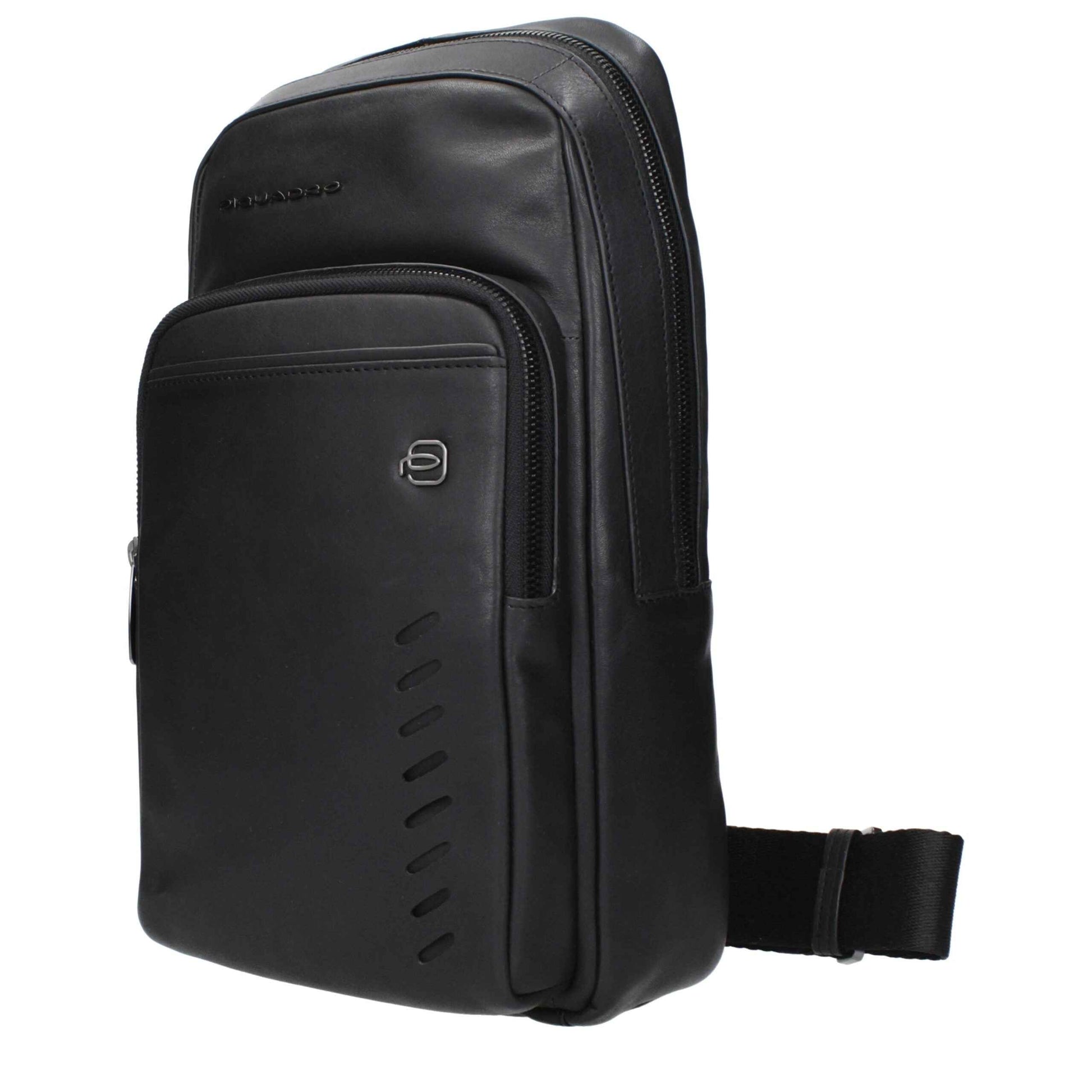 Piquadro Black Leather Crossbody Bags