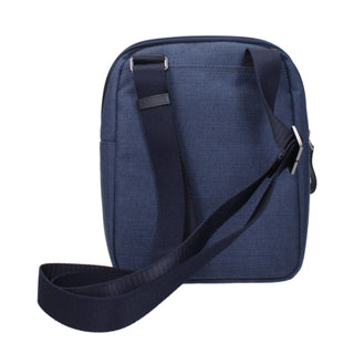Piquadro Blue Fabric Adjustable Crossbody Bag