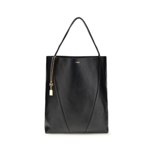 Chloé Spin Large Garnet Cowhide Tote Bag