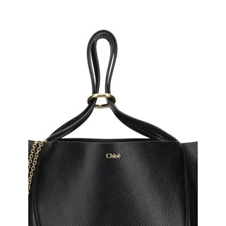 Chloé Spin Large Garnet Cowhide Tote Bag