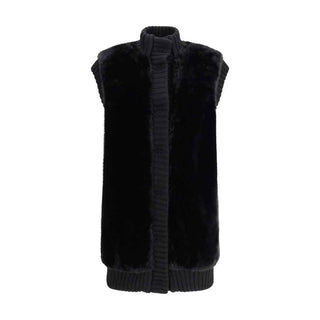 PINKO Long Vest in faux fur