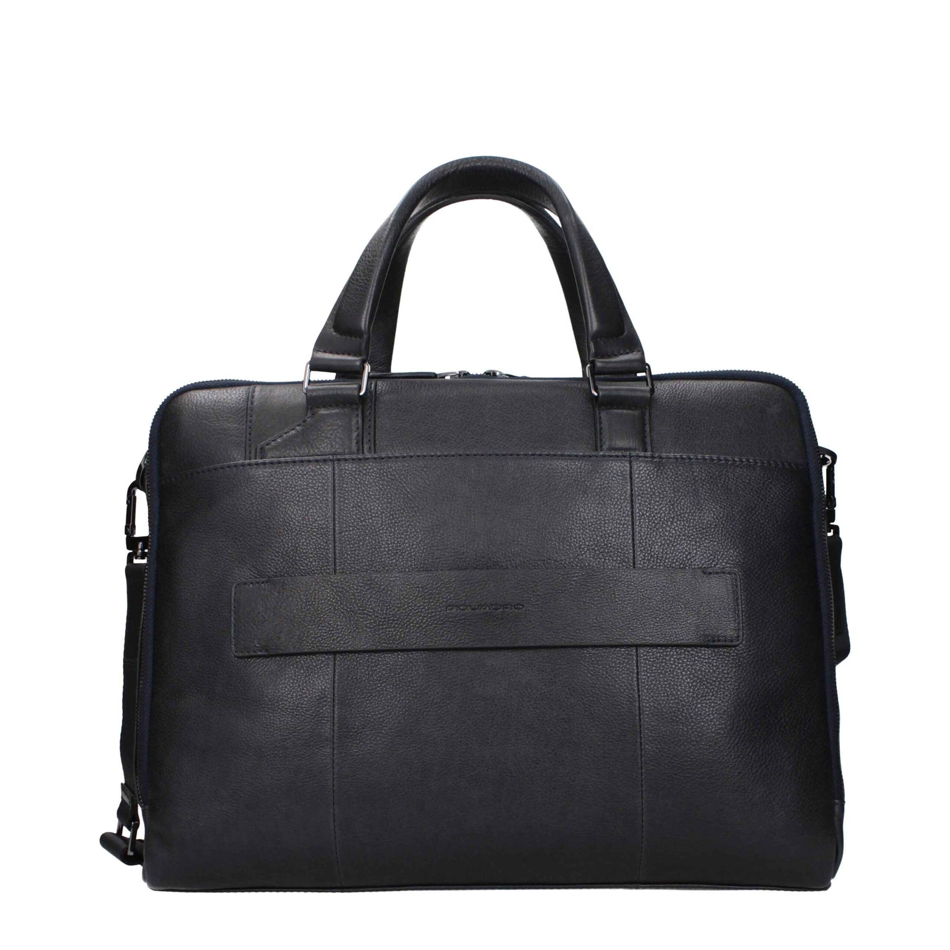 Piquadro Blue Leather Business And Laptop Bags