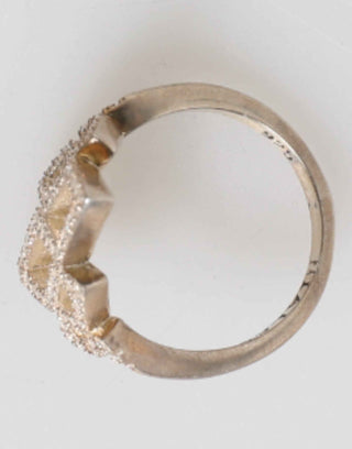 Nialaya Geometric Diamond Shape Pave CZ Crystal Jewelry Ring