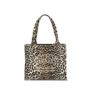 Ganni Bold Leopard Print Tote Bag