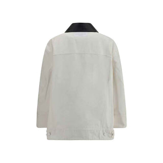 Givenchy Denim Jacket With Leather Collar