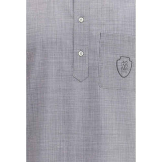 Brunello Cucinelli Virgin wool poplin polo Shirt