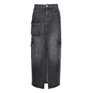PINKO Black Cotton Skirt