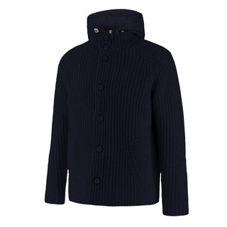 Herno Blue Wool Men Bomber Jacket