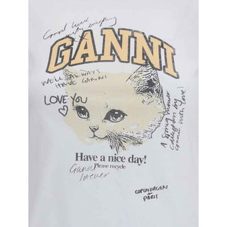 Ganni Kitten print T-Shirt