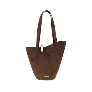 Jacquemus Asymmetrical Crocodile Effect Bucket Bag