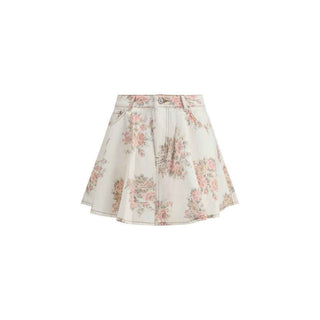 Ganni Floral print denim Miniskirt