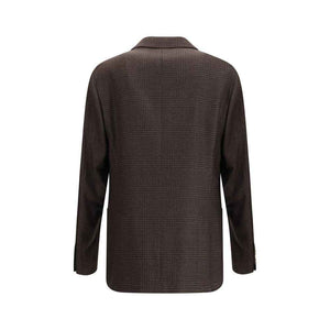 Brunello Cucinelli Prince of Wales Wool Blazer