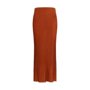 Gabriela Hearst Long Knitted Skirt with narrow ribs