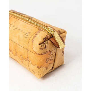 Alviero Martini Prima Classe Elegant Beige Cotton Clutch Bag
